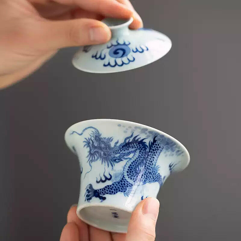 Nei Wai Long Feng Wen - Jing De Zhen Porcelain Gaiwan zycschina