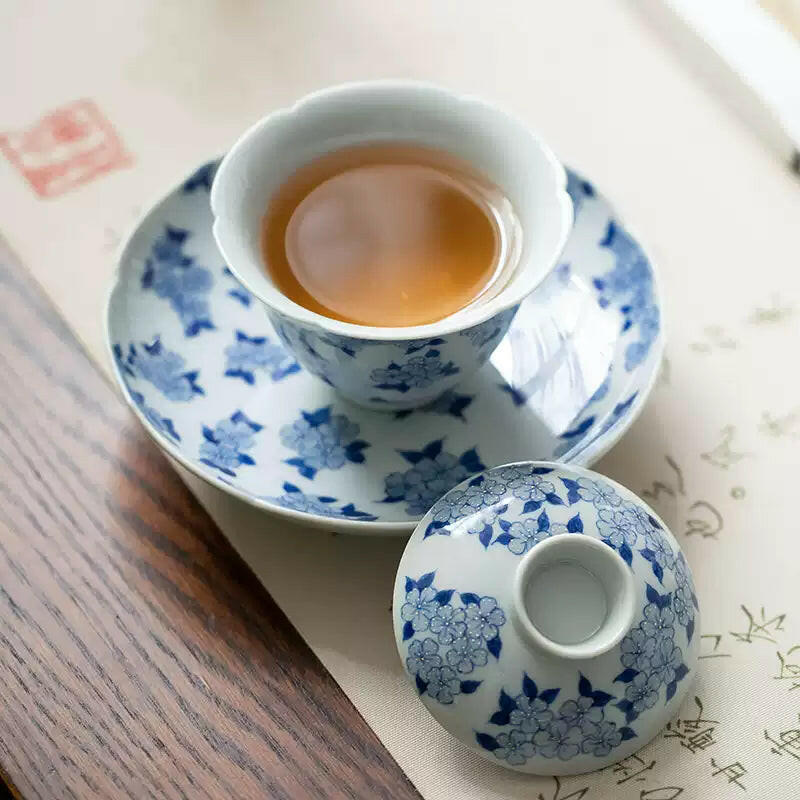 Li Hua Sa Jin - Jing De Zhen Porcelain Gaiwan zycschina