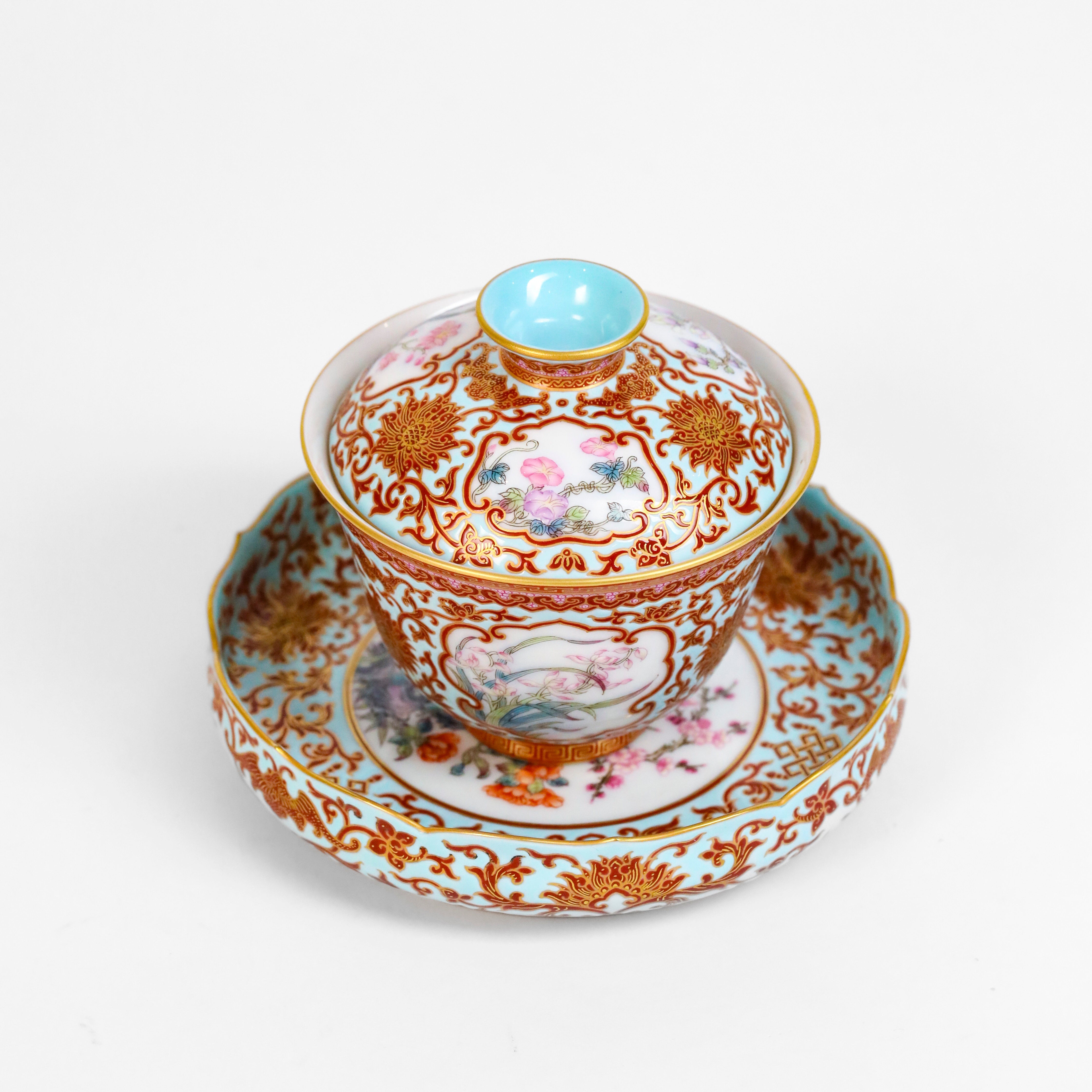 Si Ji Hua Hui 120cc - Jing De Zhen Porcelain Gaiwan zycschina
