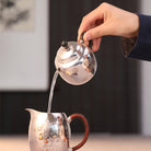 Pi Qiu Hua 200cc - Handmade silver pot zycschina