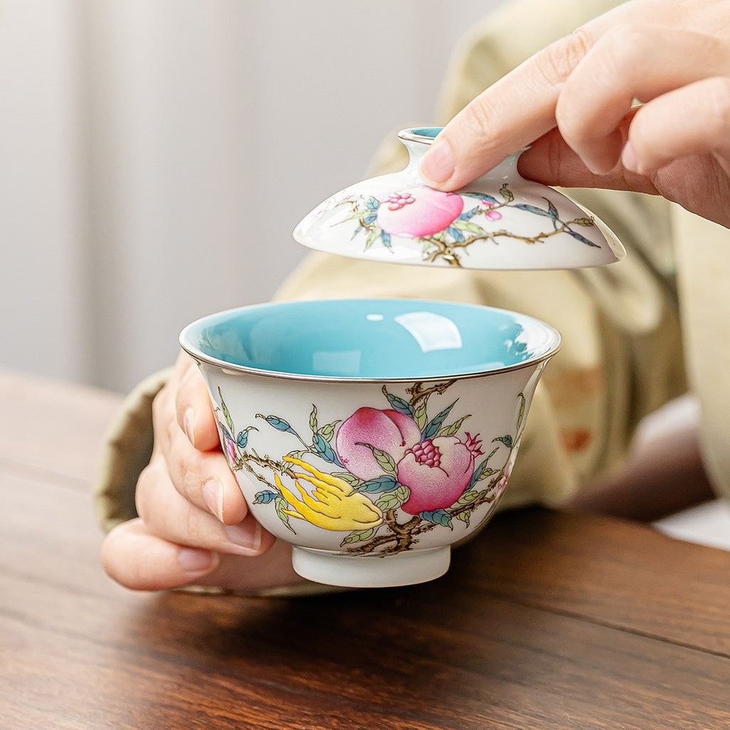 San Duo 180cc - Jing De Zhen Porcelain Gaiwan zycschina