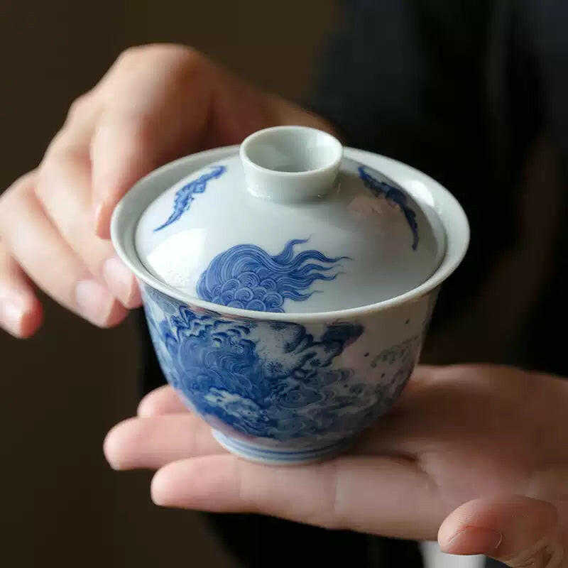 Hai Shou Wen - Jing De Zhen Porcelain Gaiwan zycschina