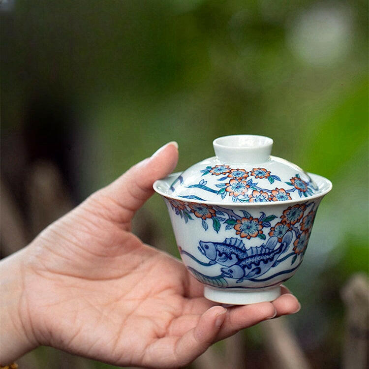 Tao Hua Liu Shui - Jing De Zhen Porcelain Gaiwan zycschina