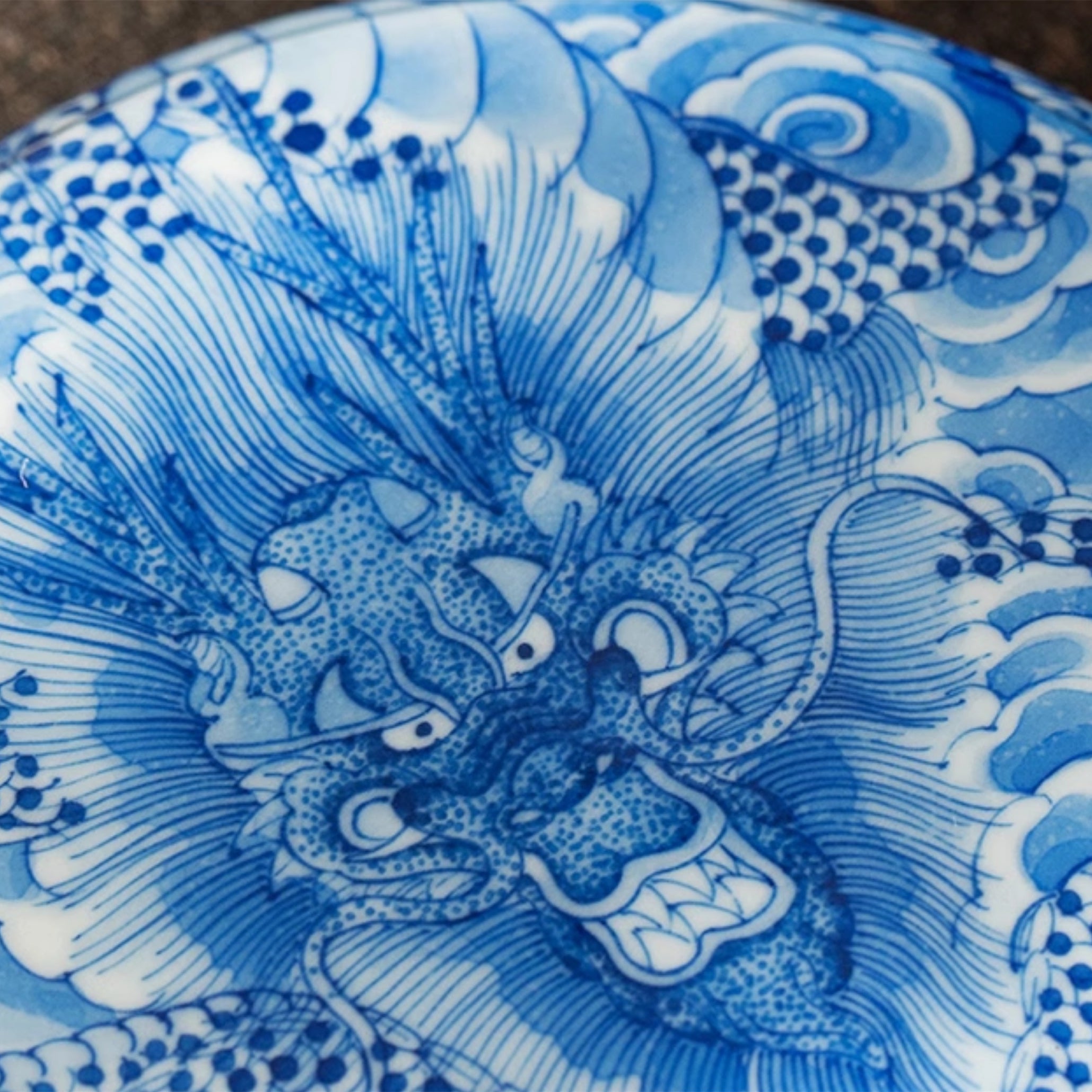 Yun Long Wen - Jing De Zhen Porcelain Tea Lid Rest zycschina