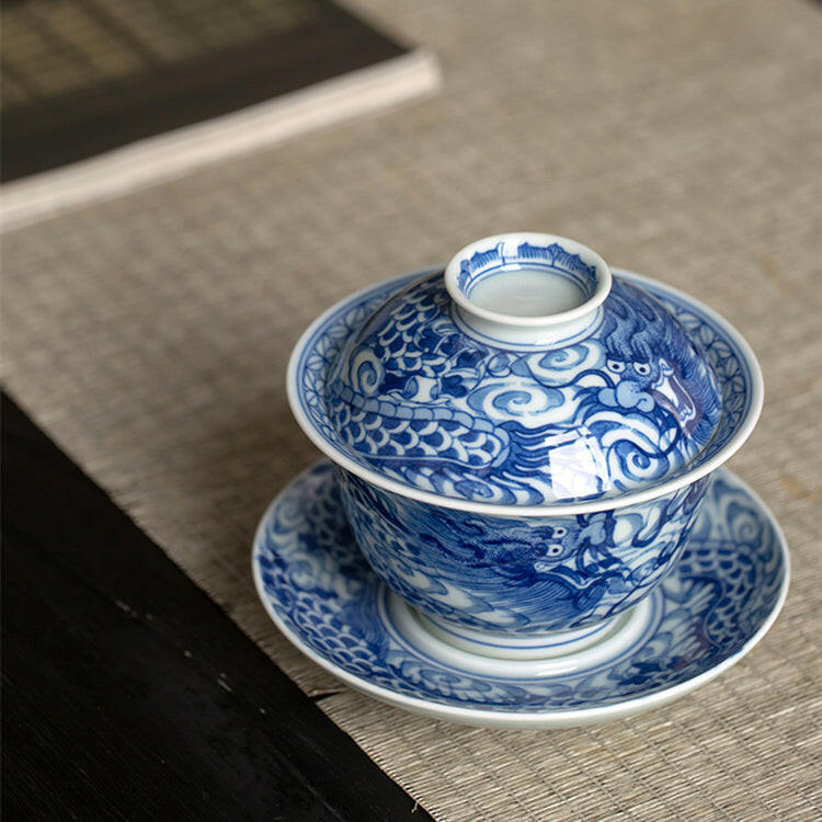 Yun Long Wen - Jing De Zhen Porcelain Gaiwan zycschina