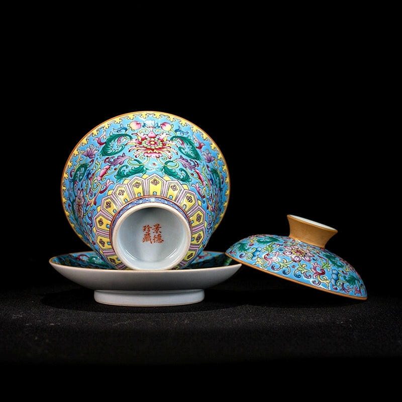 Lan Di Chan Zhi Lian - Jing De Zhen Porcelain Gaiwan zycschina