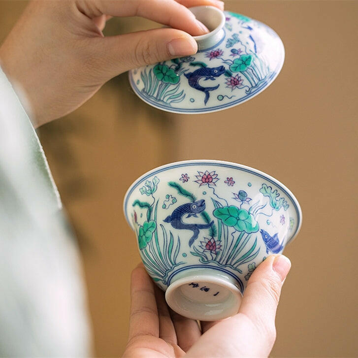 Yu Zao Wen - Jing De Zhen Porcelain Gaiwan zycschina