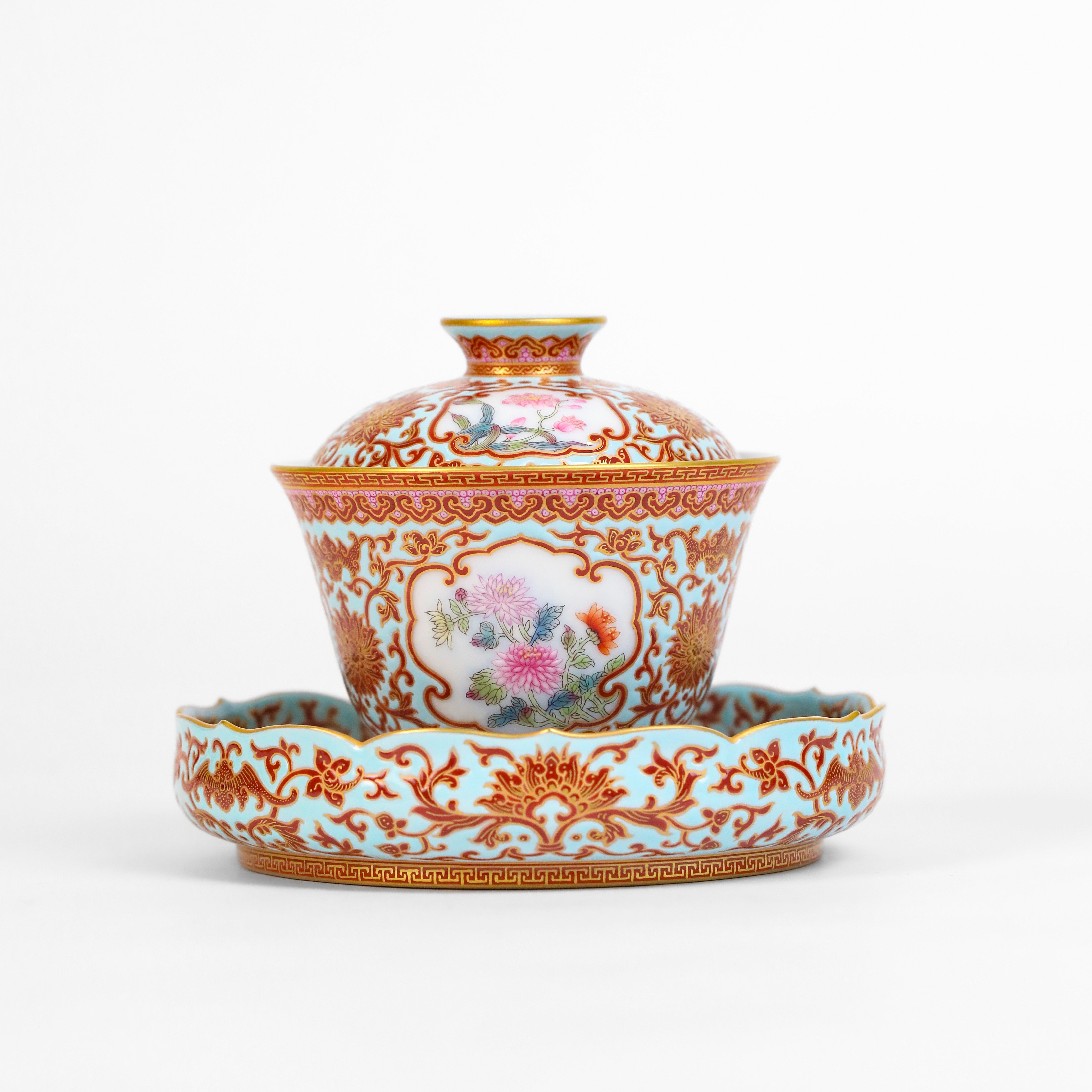 Si Ji Hua Hui 120cc - Jing De Zhen Porcelain Gaiwan zycschina