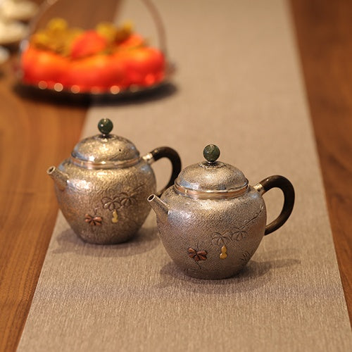 Fu Lu 200cc - Handmade silver pot zycschina