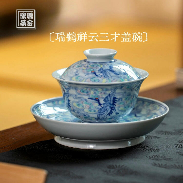 Rui He Xiang Yun - Jing De Zhen Porcelain Gaiwan zycschina