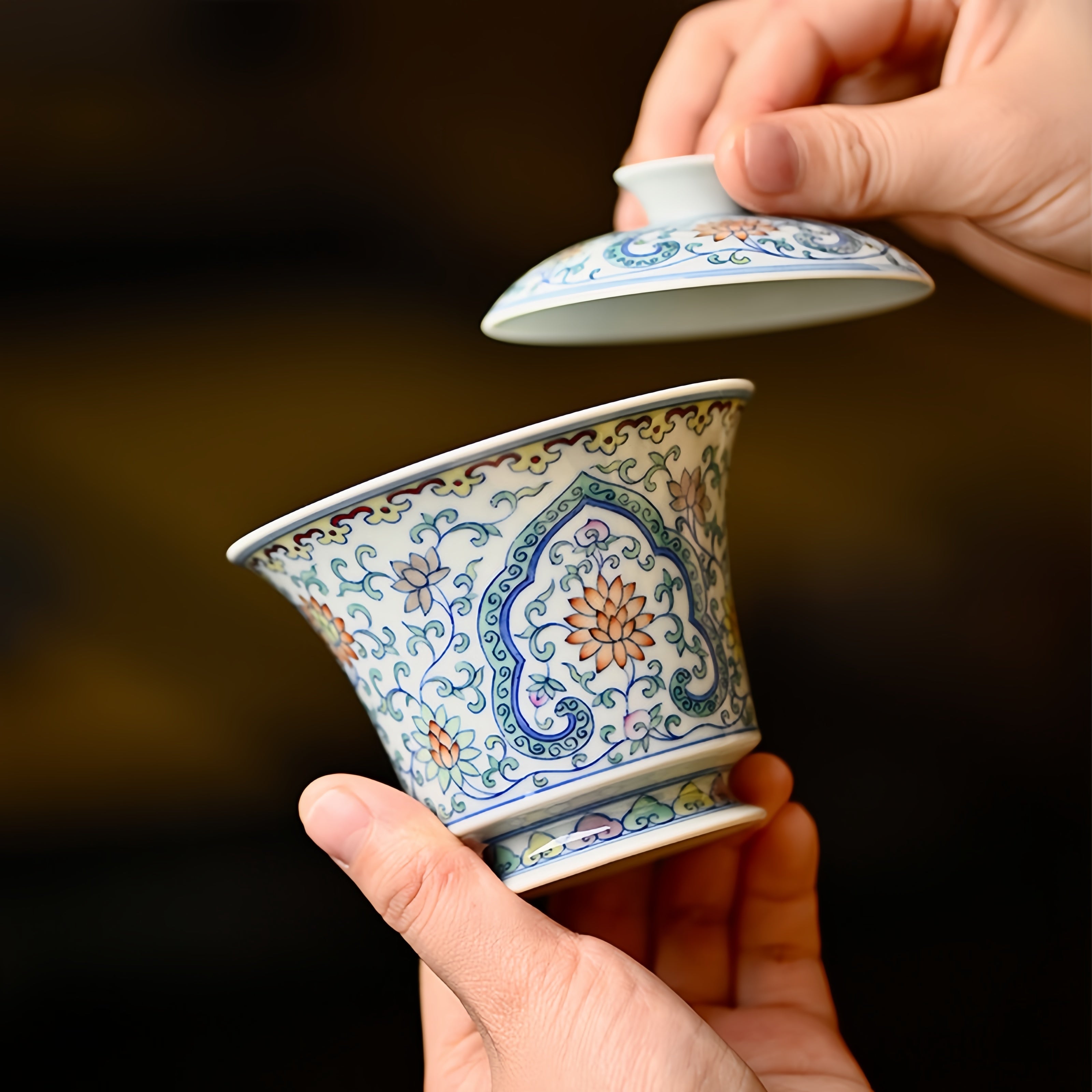 Chan Zhi Ru Yi 160cc - Jing De Zhen Porcelain Gaiwan zycschina
