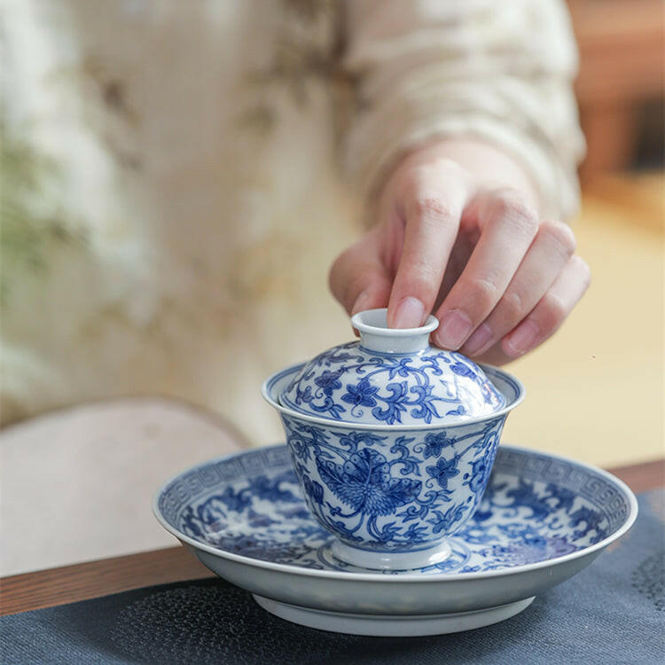 Xi Fan Lian Wen - Jing De Zhen Porcelain Gaiwan zycschina