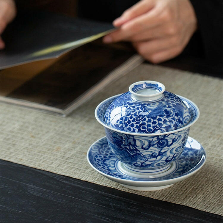 Yun Long Wen - Jing De Zhen Porcelain Gaiwan zycschina