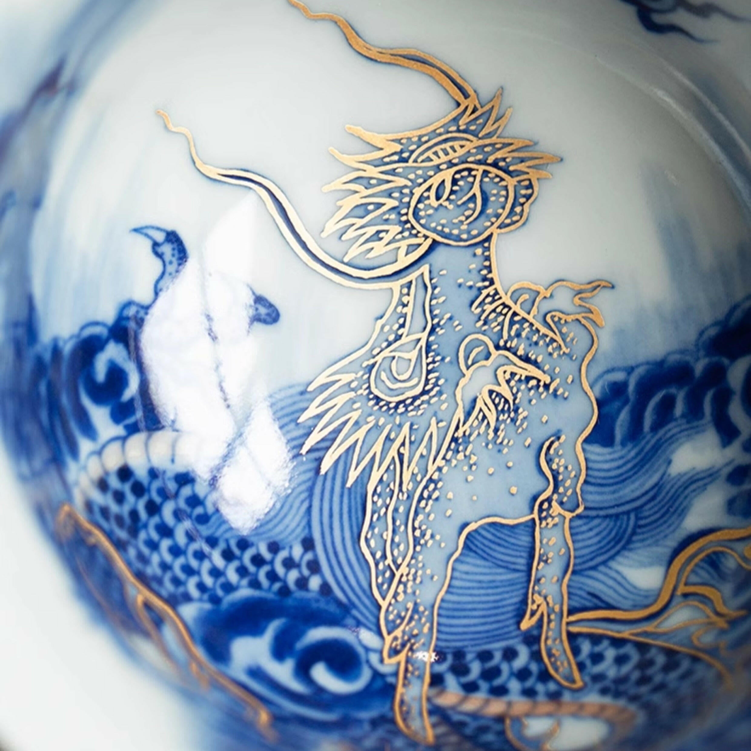 Miao Jin Guo Qiang Yun Long Wen - Jing De Zhen Porcelain Gaiwan zycschina