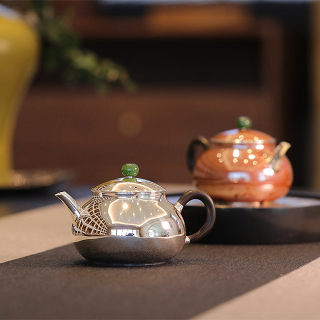 Ri Yue Qing - Handmade silver pot zycschina