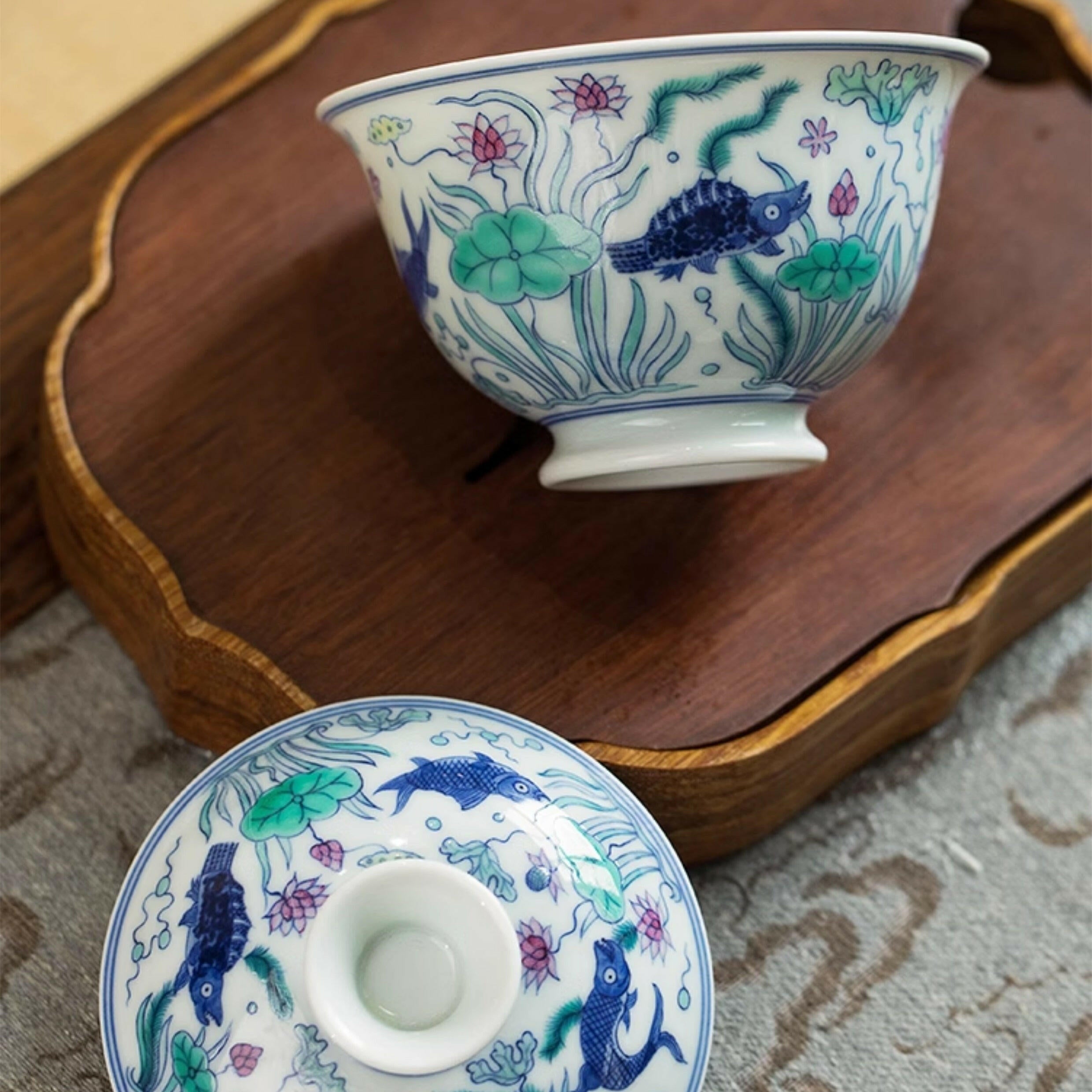 Yu Zao Wen - Jing De Zhen Porcelain Gaiwan zycschina