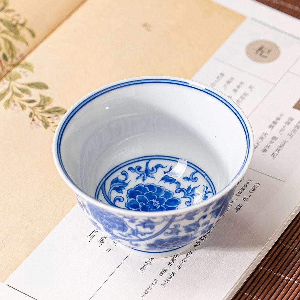 Chan Zhi Mu Dan 150cc - Jing De Zhen Porcelain Gaiwan zycschina
