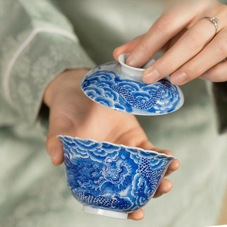 Yun Long Wen - Jing De Zhen Porcelain Gaiwan zycschina