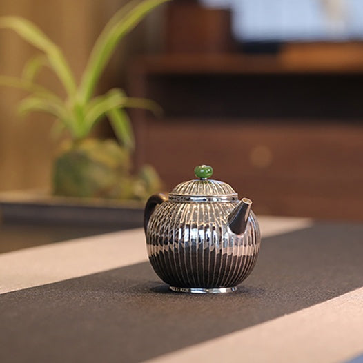 Jin Wen Ju Lun Zhu 200cc - Handmade silver pot zycschina