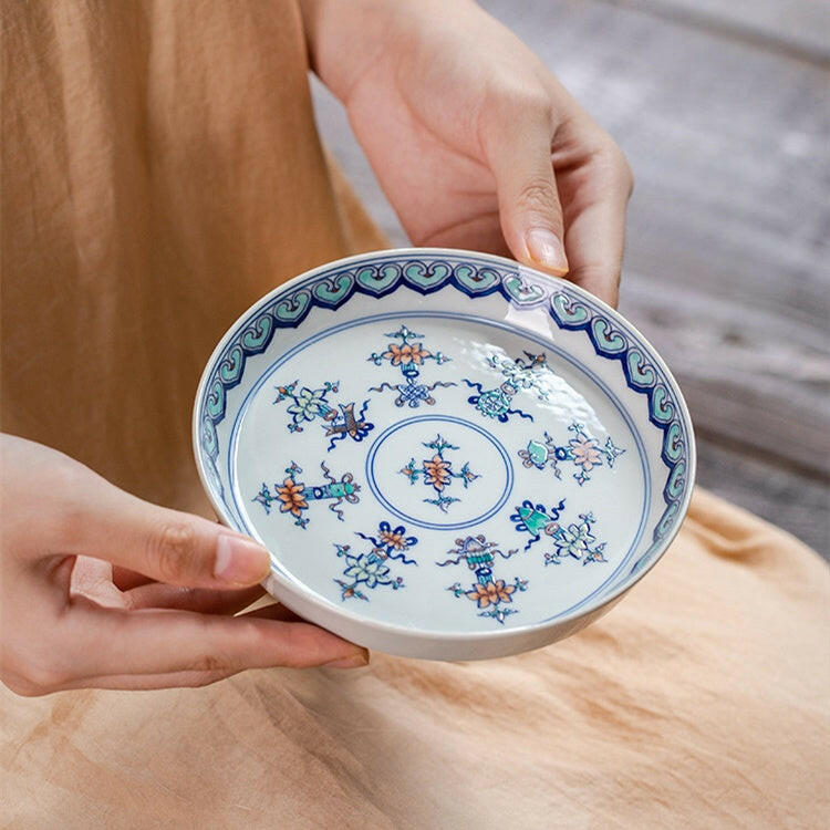 Lian Tuo Ba Bao - Jing De Zhen Porcelain Gaiwan zycschina