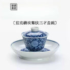 Lan Di Chan Zhi Ju Wen - Jing De Zhen Porcelain Gaiwan zycschina