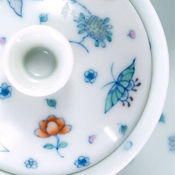 Die Lian Hua- Jing De Zhen Porcelain Gaiwan zycschina
