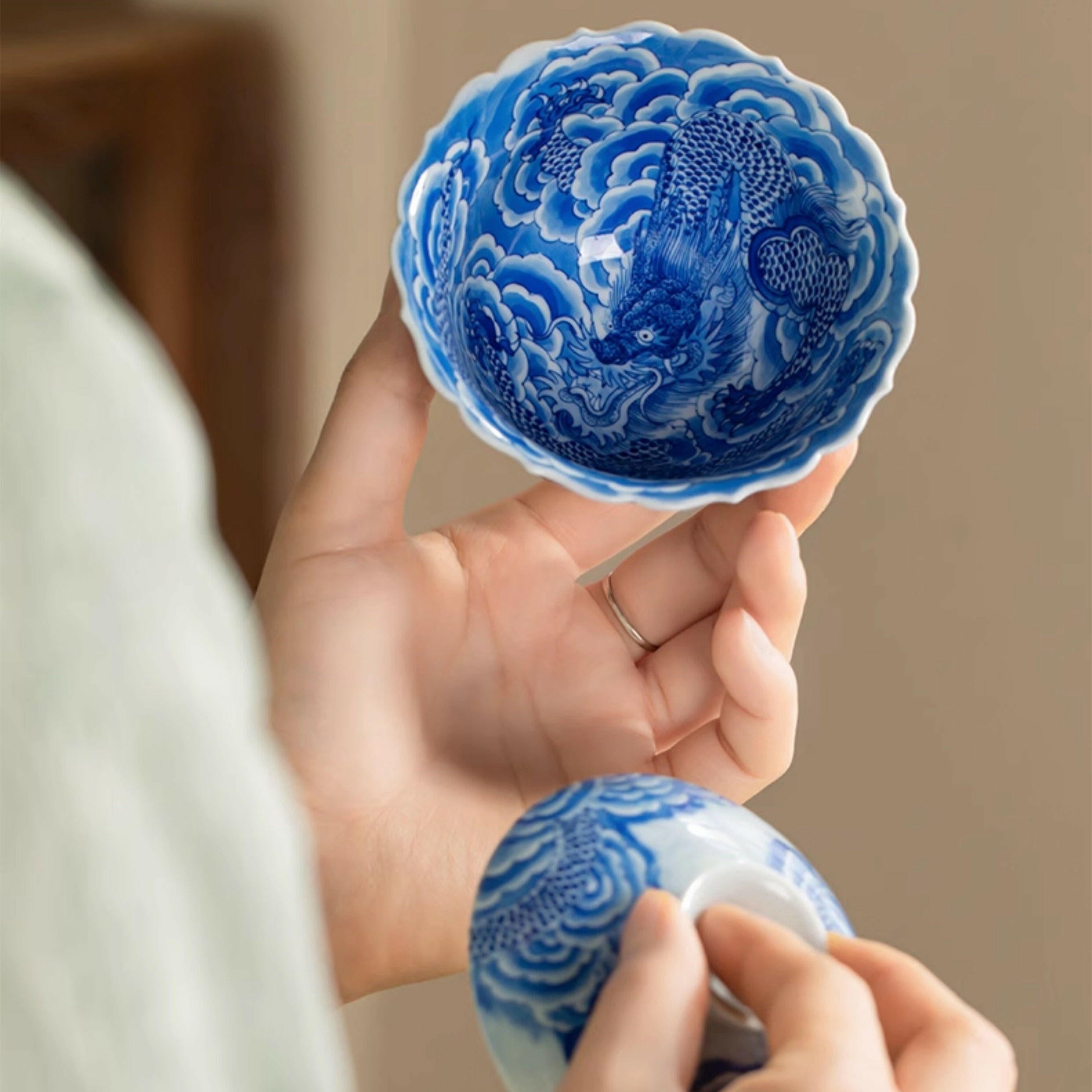 Yun Long Wen - Jing De Zhen Porcelain Gaiwan zycschina