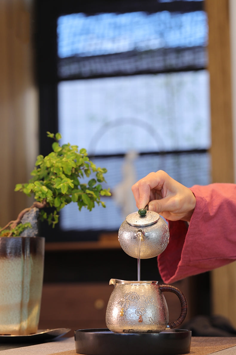 Fu Lu 170cc - Handmade silver pot zycschina