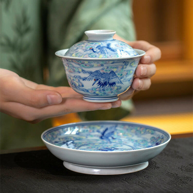 Rui He Xiang Yun - Jing De Zhen Porcelain Gaiwan zycschina