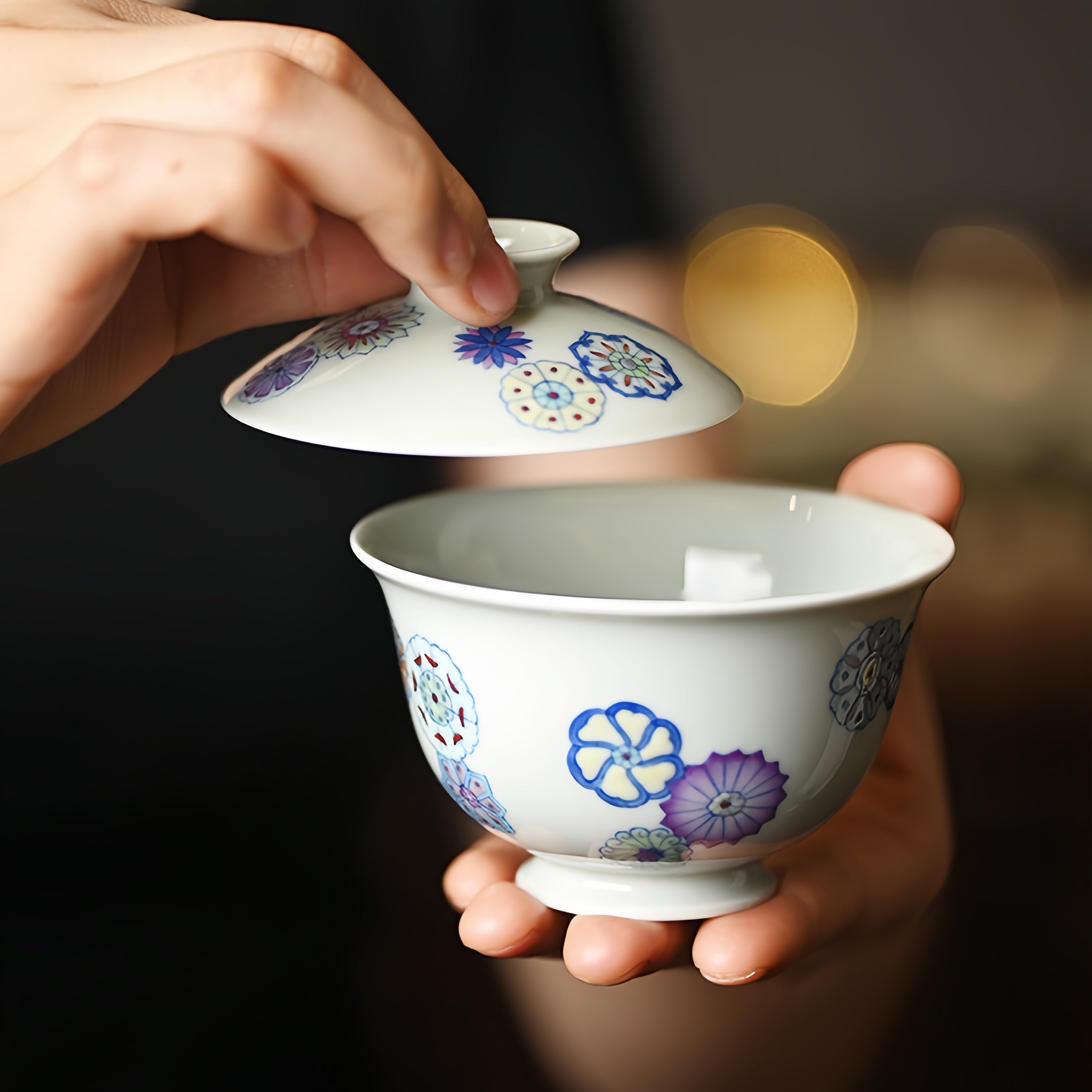 Pi Qiu Hua 155cc - Jing De Zhen Porcelain Gaiwan zycschina
