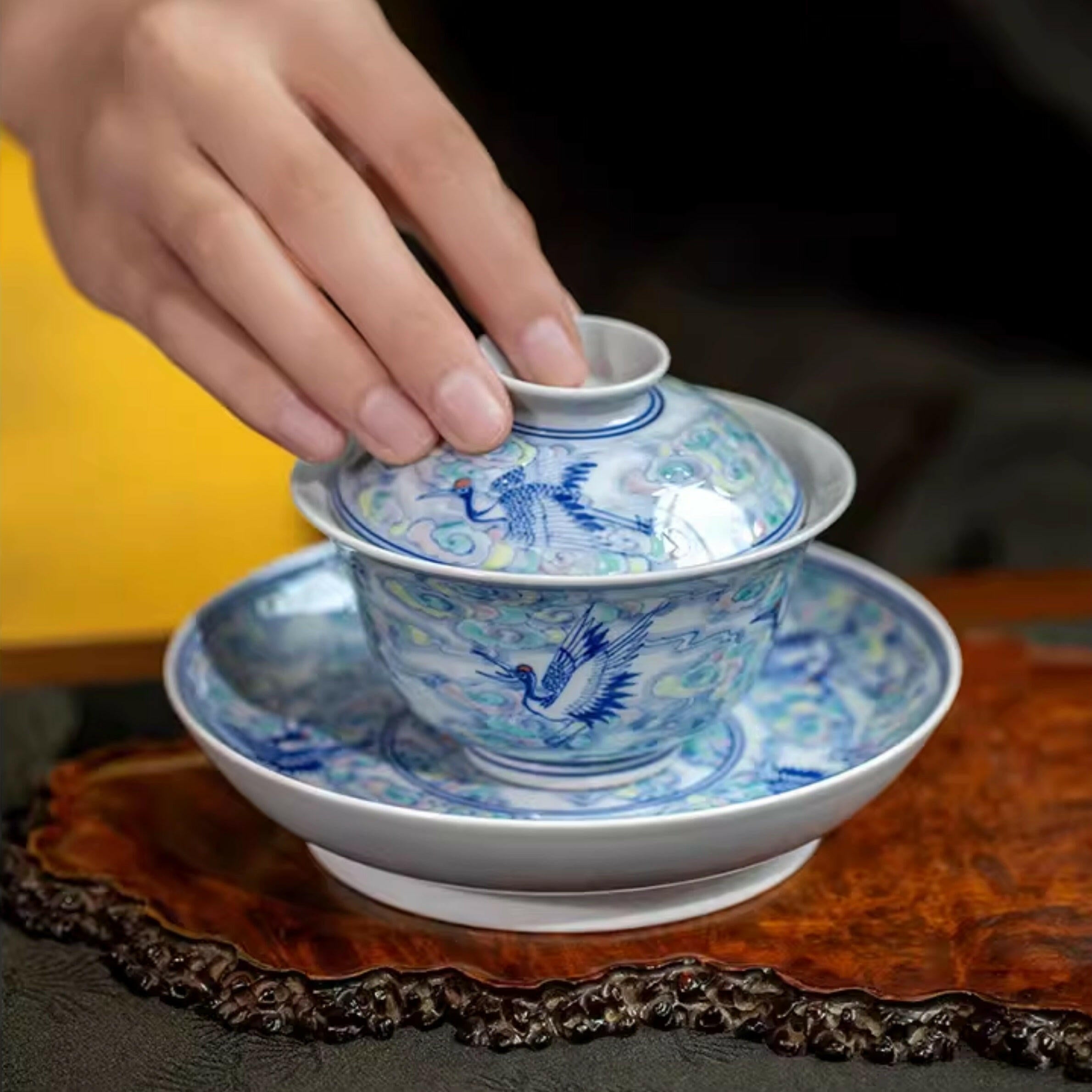 Rui He Xiang Yun - Jing De Zhen Porcelain Gaiwan zycschina