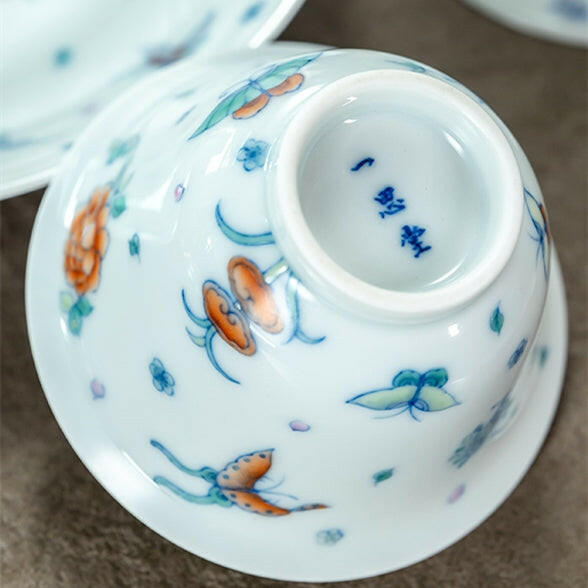 Die Lian Hua- Jing De Zhen Porcelain Gaiwan zycschina
