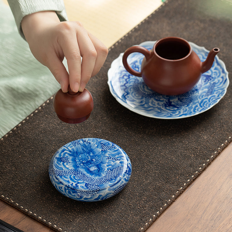 Yun Long Wen - Jing De Zhen Porcelain Tea Lid Rest zycschina