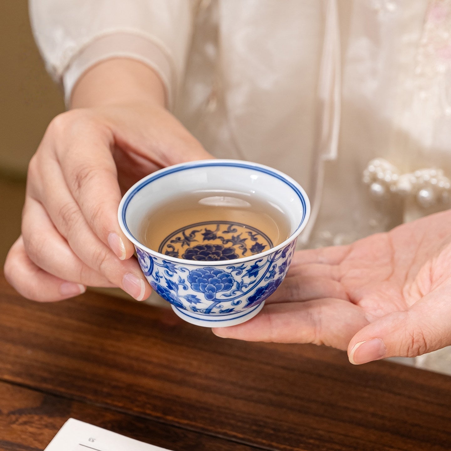 Chan Zhi Mu Dan 150cc - Jing De Zhen Porcelain Gaiwan zycschina