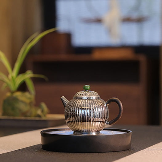 Jin Wen Ju Lun Zhu 200cc - Handmade silver pot zycschina