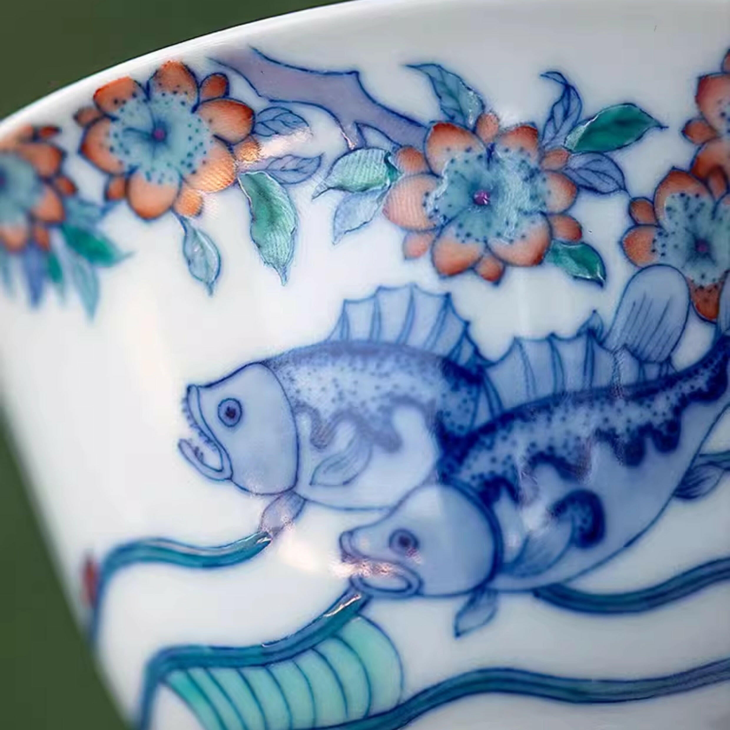 Tao Hua Liu Shui - Jing De Zhen Porcelain Gaiwan zycschina