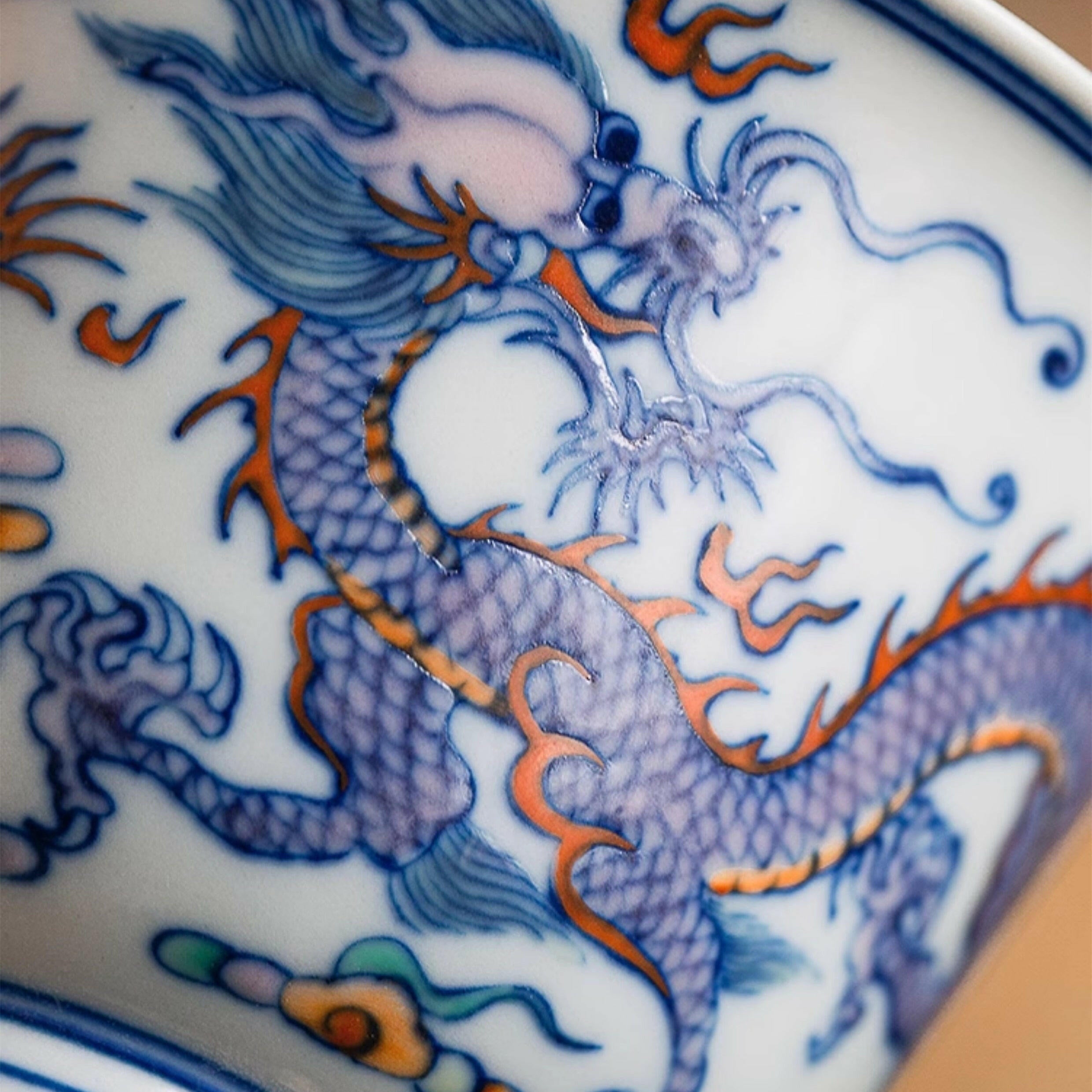 Shuang Long Xi Hai - Jing De Zhen Porcelain Gaiwan zycschina