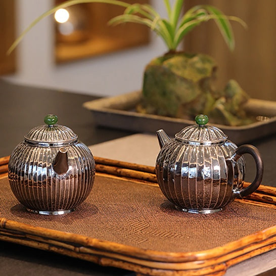 Jin Wen Ju Lun Zhu 200cc - Handmade silver pot zycschina