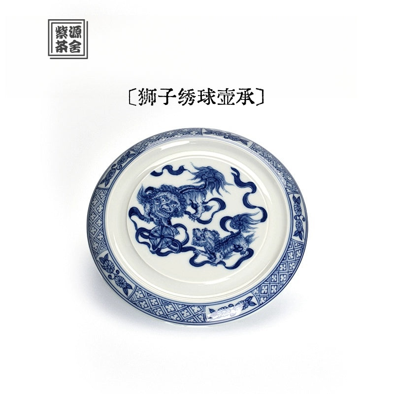 Shi Zi Xiu Qiu - Jing De Zhen Porcelain Gaiwan zycschina