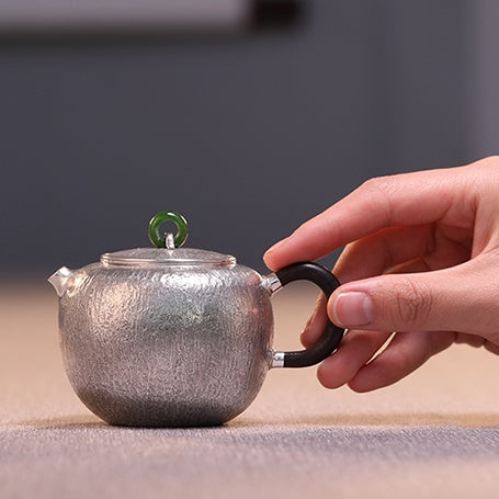 Shi Wen Fang Zhong 180cc - Handmade silver pot zycschina