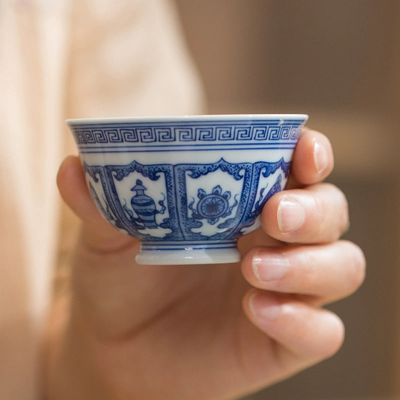 Ji Xiang Ba Bao - Jing De Zhen Porcelain Teacup zycschina