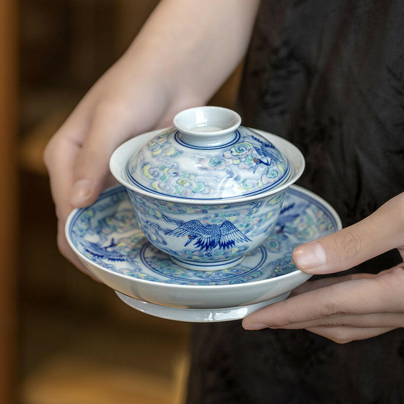 Rui He Xiang Yun - Jing De Zhen Porcelain Gaiwan zycschina
