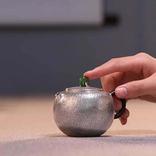 Shi Wen Fang Zhong 180cc - Handmade silver pot zycschina