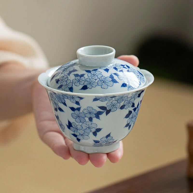 Li Hua Sa Jin - Jing De Zhen Porcelain Gaiwan zycschina
