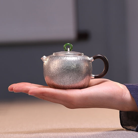 Shi Wen Fang Zhong 180cc - Handmade silver pot zycschina