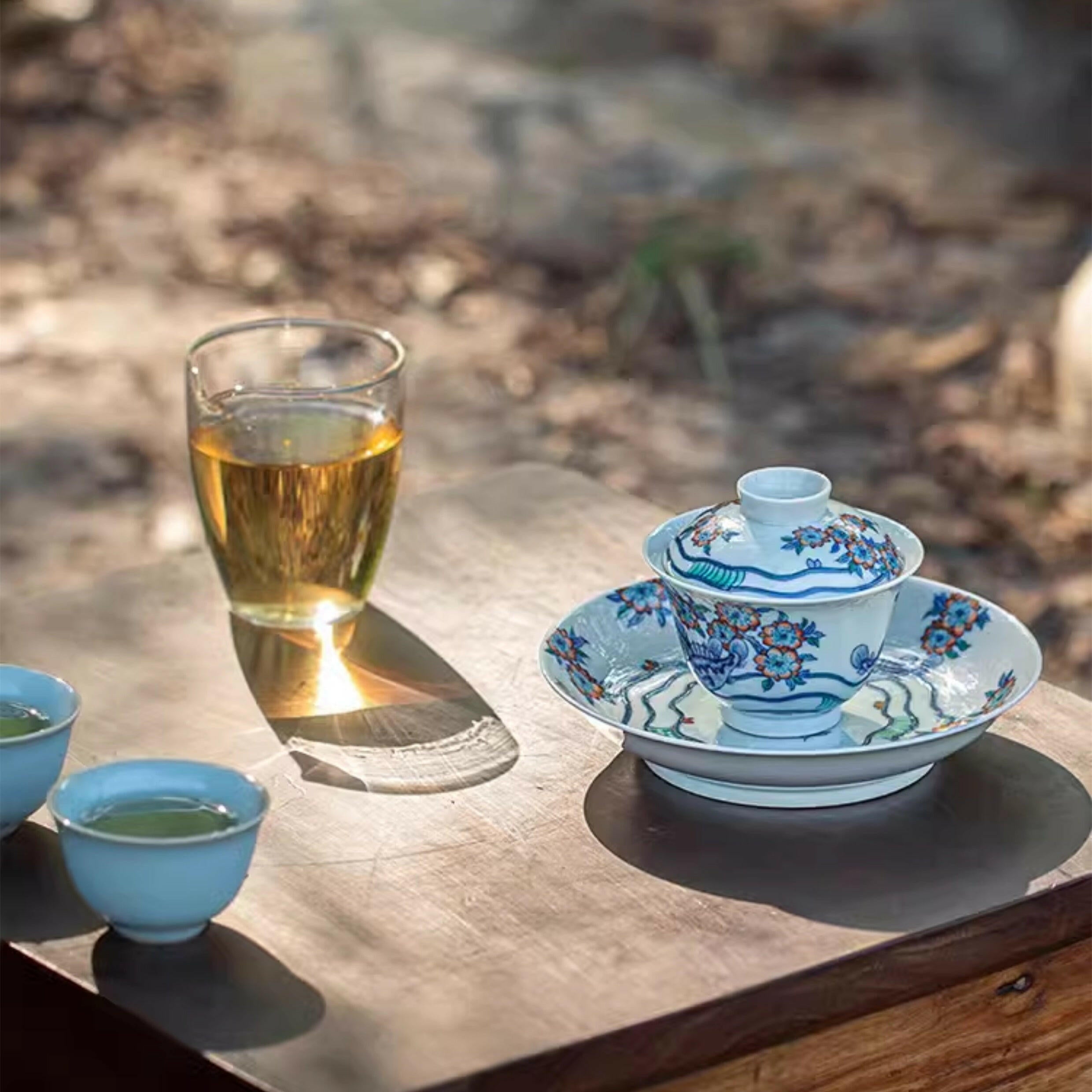 Tao Hua Liu Shui - Jing De Zhen Porcelain Gaiwan zycschina