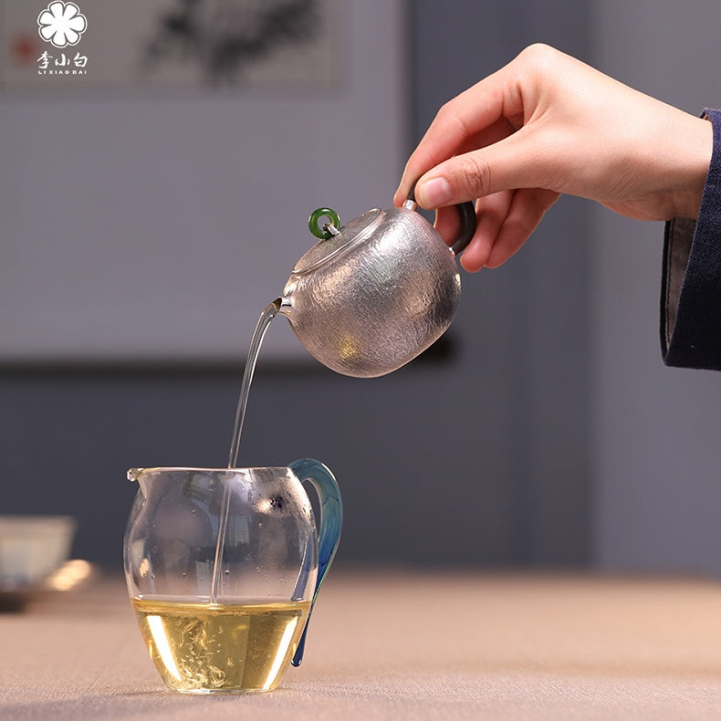 Shi Wen Fang Zhong 180cc - Handmade silver pot zycschina