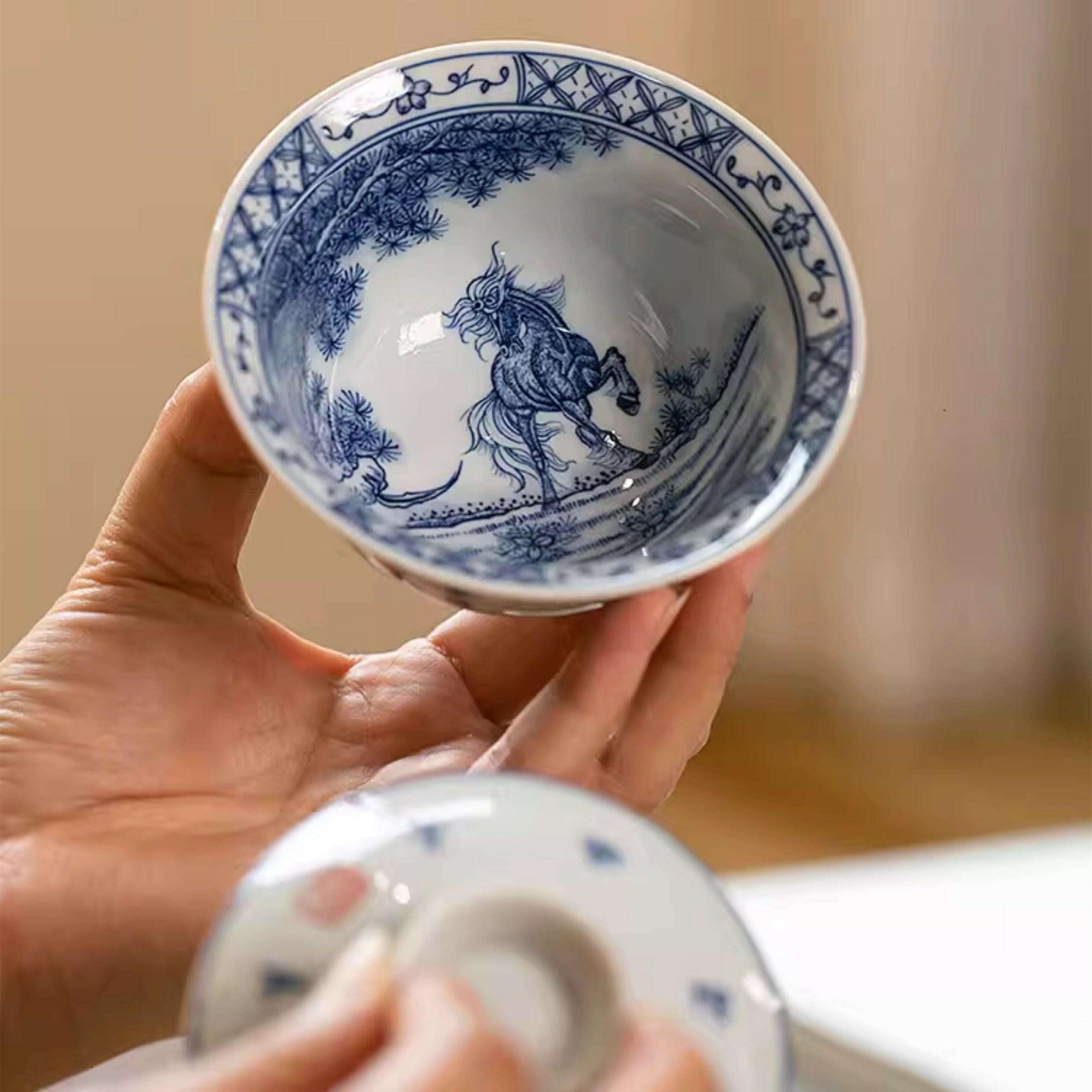 Jun Ma Tu - Jing De Zhen Porcelain Gaiwan zycschina