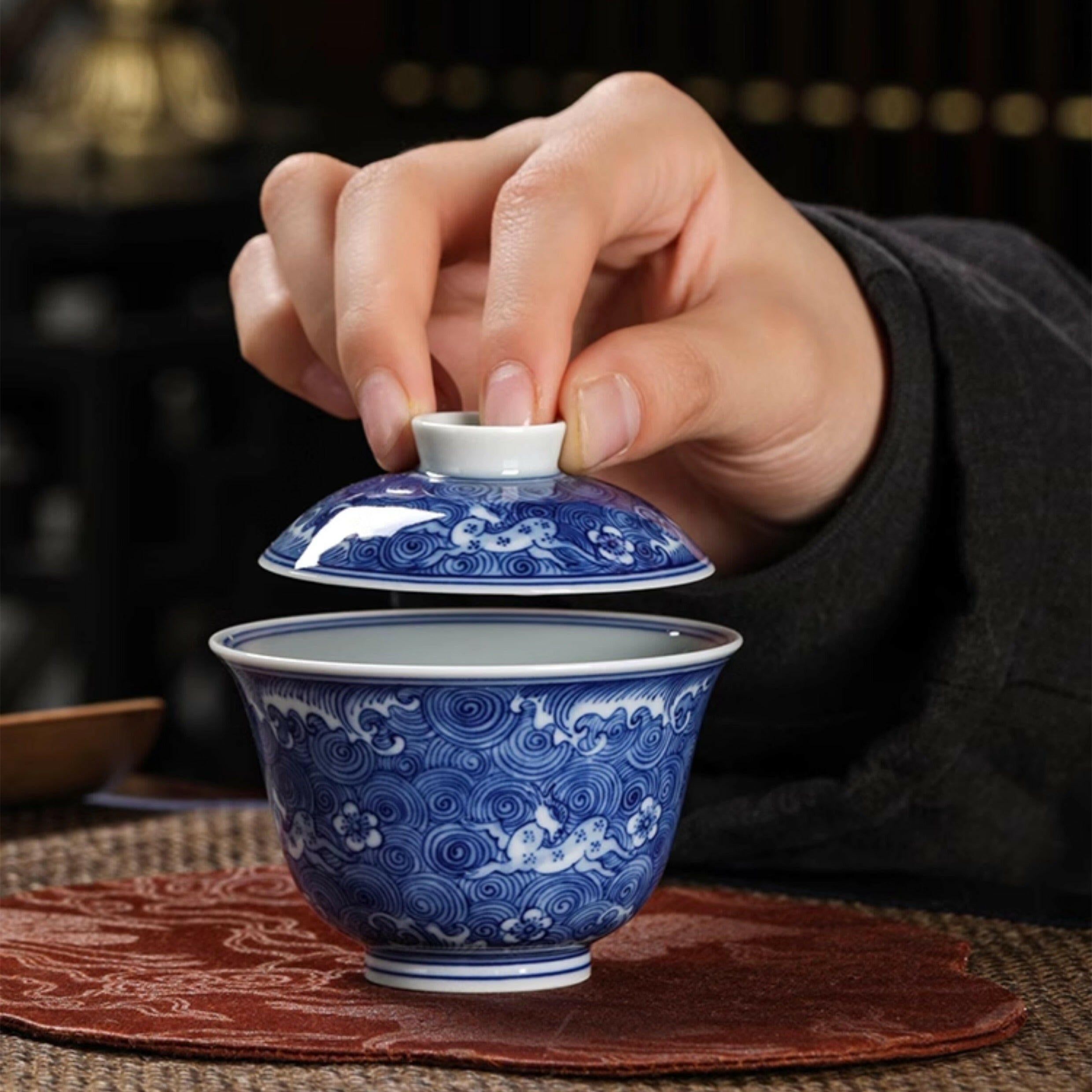 Lu Lu Lian Sheng - Jing De Zhen Porcelain Gaiwan zycschina