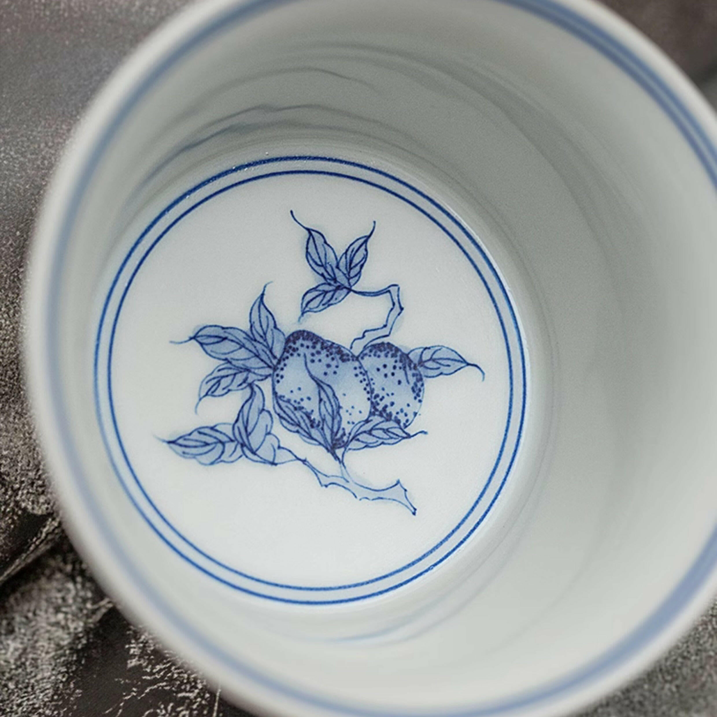 Fu Shou San Duo - Jing De Zhen Porcelain Gaiwan zycschina